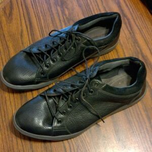 HUSH PUPPIES Moyen pebble leather men's lace up sneakers sz 11.5M